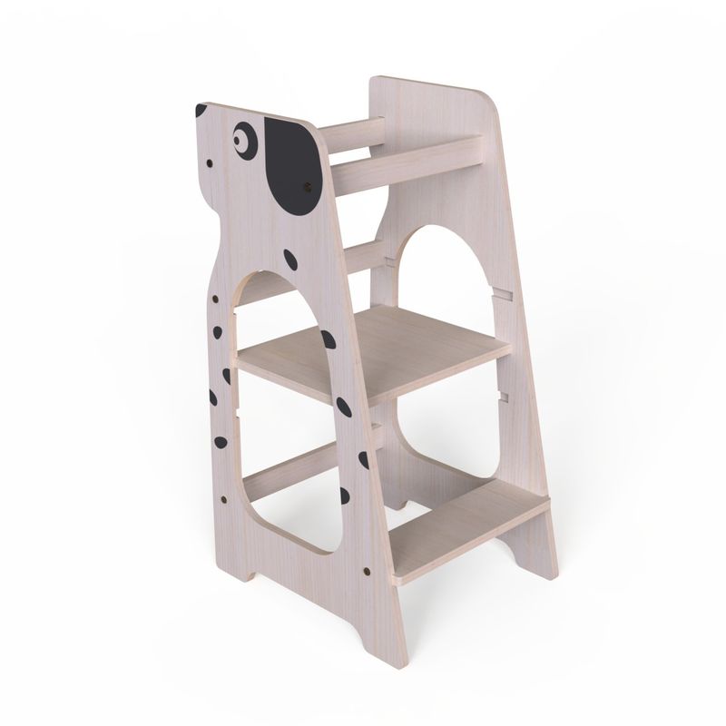 Casa si Gradina - Mobilier - Mobilier copii - Mobilier camera copiilor - Turn de invatare MamaToyz Learning Tower din lemn, Catelus - Infinity.ro