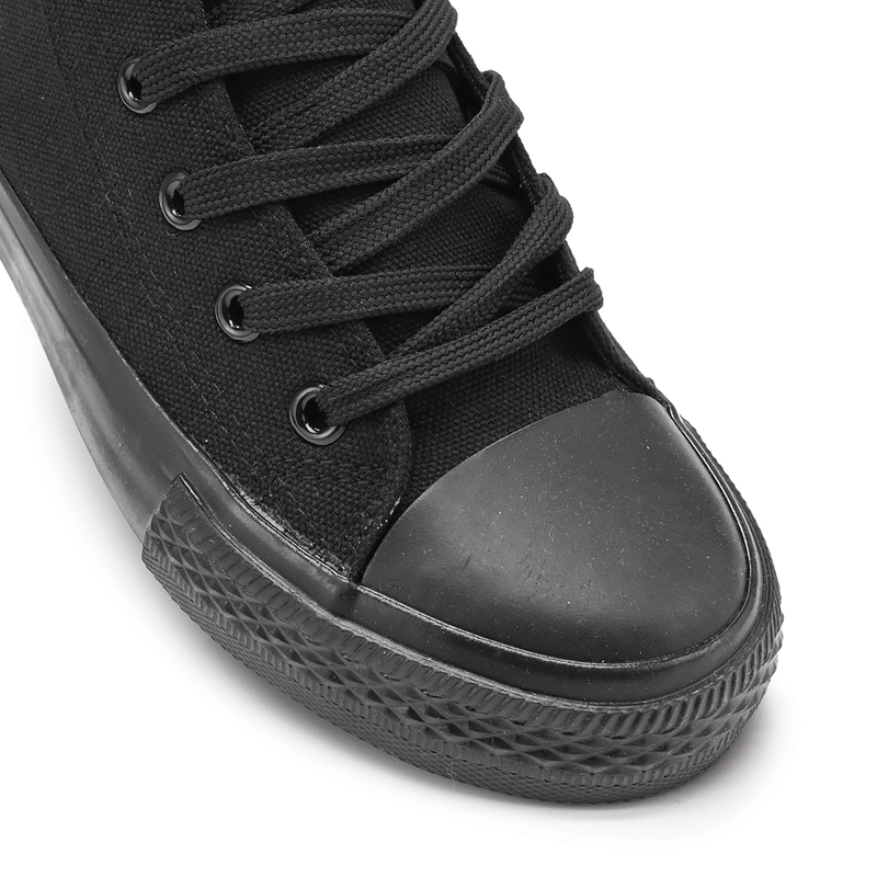 Fashion, accesorii si bijuterii - Barbati - Incaltaminte barbati - Sneakers si tenisi barbati - Tenisi barbati, inalti, material Textil, PS120, Negru 42 EU - Infinity.ro