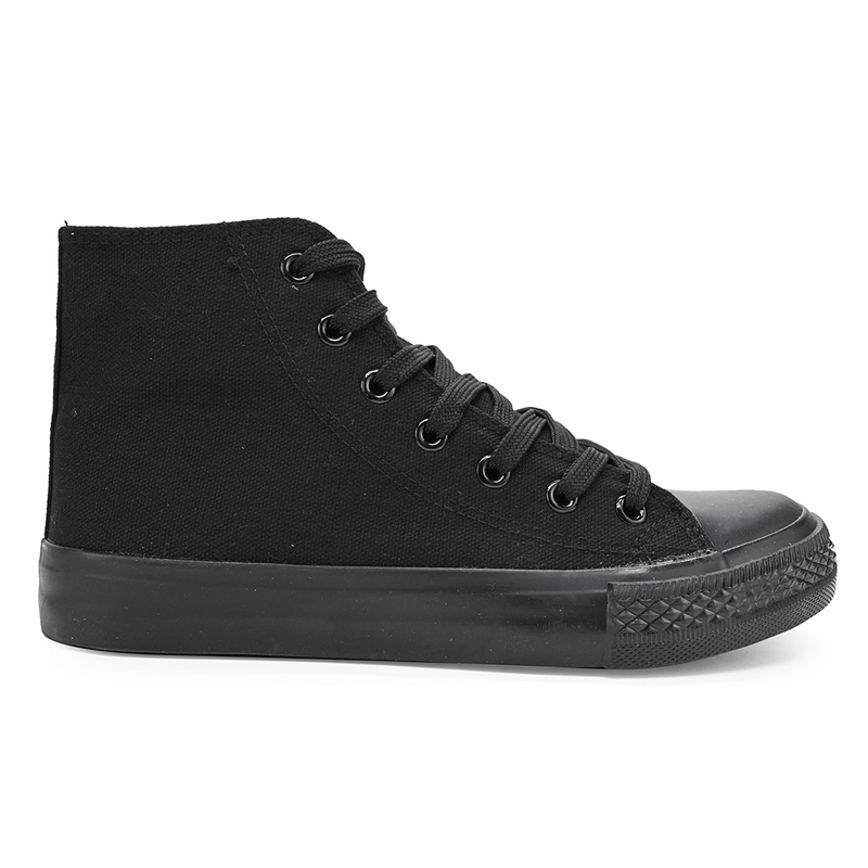 Fashion, accesorii si bijuterii - Barbati - Incaltaminte barbati - Sneakers si tenisi barbati - Tenisi barbati, inalti, material Textil, PS120, Negru 42 EU - Infinity.ro