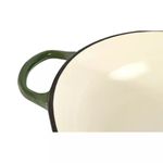 Casa si Gradina - Bucatarie si vesela - Vase pentru gatit - Oale si cratite - Cratita din Fonta Emailata 27 cm, Verde - Infinity.ro