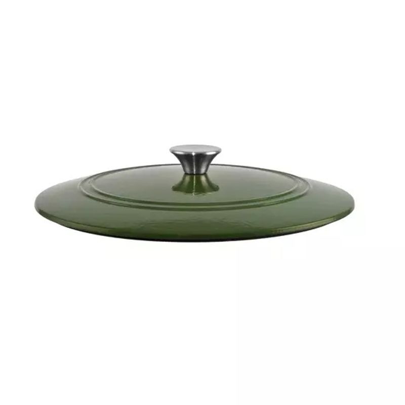 Casa si Gradina - Bucatarie si vesela - Vase pentru gatit - Oale si cratite - Cratita din Fonta Emailata 27 cm, Verde - Infinity.ro