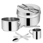 Casa si Gradina - Bucatarie si vesela - Vase pentru gatit - Oale si cratite - Set de camping Orion din otel inoxidabil, 7 piese - Infinity.ro