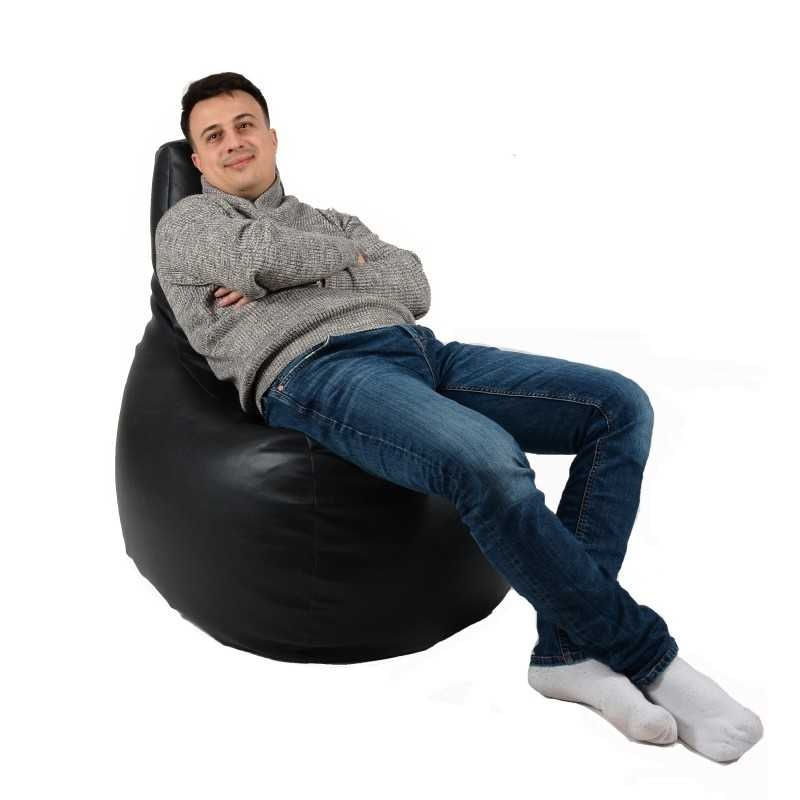 Casa si Gradina - Mobilier - Scaune si fotolii - Fotolii - Fotoliu tip Fotoliu Sunlounger EVO, material piele ecologica, Negru - Infinity.ro