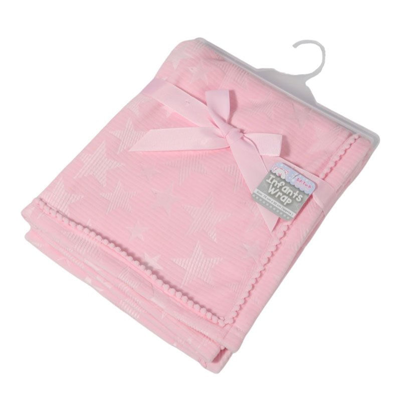 Casa si Gradina - Textile si covoare - Pături și cuverturi - Paturici copii - Paturica pentru bebelusi 90x75 cm Soft Touch - roz - Infinity.ro