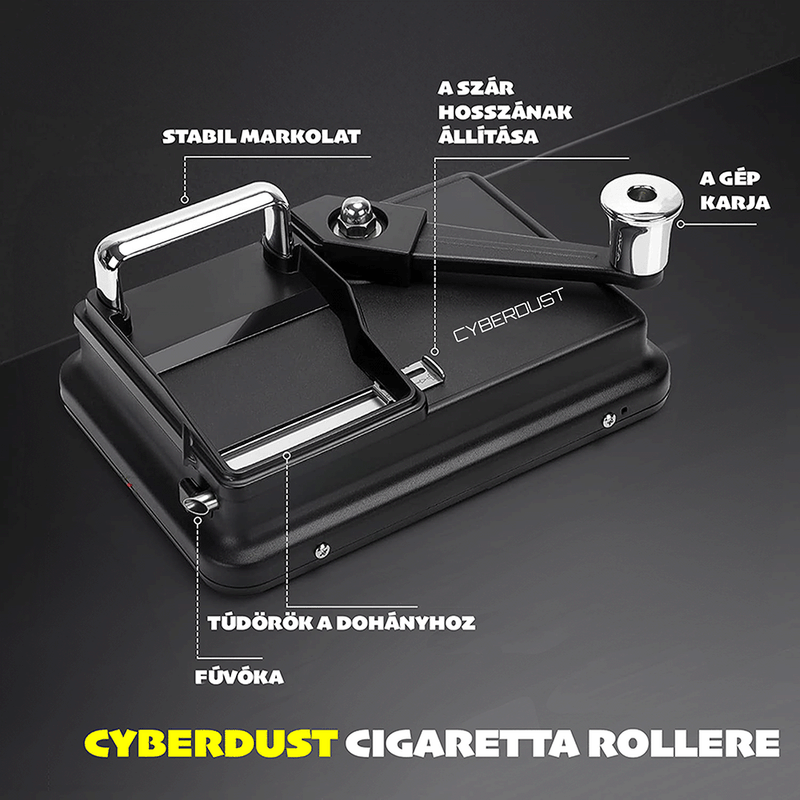 Market - Tutun si tigari - Articole si accesorii tutun - Masina Manuala de Rulat Tigari CYBERDUST, Injector de Tutun de Precizie, Maneta Finisata pentru Confort - Infinity.ro
