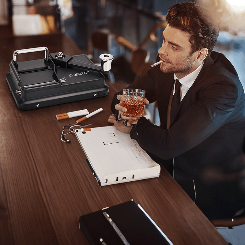 Market - Tutun si tigari - Articole si accesorii tutun - Masina Manuala de Rulat Tigari CYBERDUST, Injector de Tutun de Precizie, Maneta Finisata pentru Confort - Infinity.ro