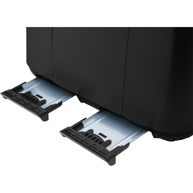 Electronice si Electrocasnice - Electrocasnice bucatarie - Preparare paine - Prajitoare de paine - Prajitor de paine ECG ST 4768 Timber Black, 1850 W, 4 felii, 7 grade de rumenire, otel inoxidabil si elemente din lemn - Infinity.ro