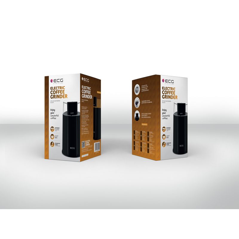 Electronice si Electrocasnice - Electrocasnice bucatarie - Preparare bauturi - Rasnite - Rasnita de cafea ECG KM 122, 200 W, 50 g, negru - Infinity.ro