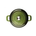 Casa si Gradina - Bucatarie si vesela - Vase pentru gatit - Oale si cratite - Cratita fonta emailata cu capac 26cm Green - Infinity.ro