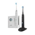 Ingrijire personala si Cosmetice - Igiena dentara - Periute de dinti electrice - Set 2 x Periuta de dinti electrica sonica ETA Sonetic 3707 90010, dezinfectare UV, IPX7, MicroBUBBLES, alb si negru - Infinity.ro