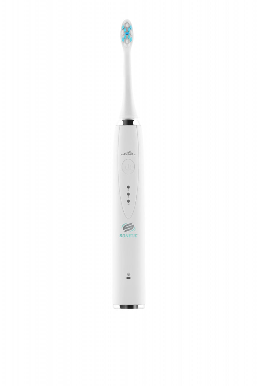 Periuta electrica sonica ETA Sonetic Holiday 4707 90000, dezinfectare UV, 2 capete, alb