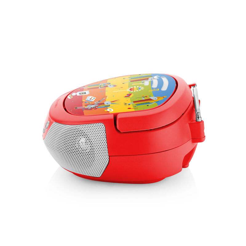 TV, Audio-Video si Foto - Portabile audio - Radio - Radio CD pentru copii GoGEN DECKO B, 2 x 0,8 W, Bluetooth, karaoke, microfon, MP 3, USB, AUX in, rosu - Infinity.ro