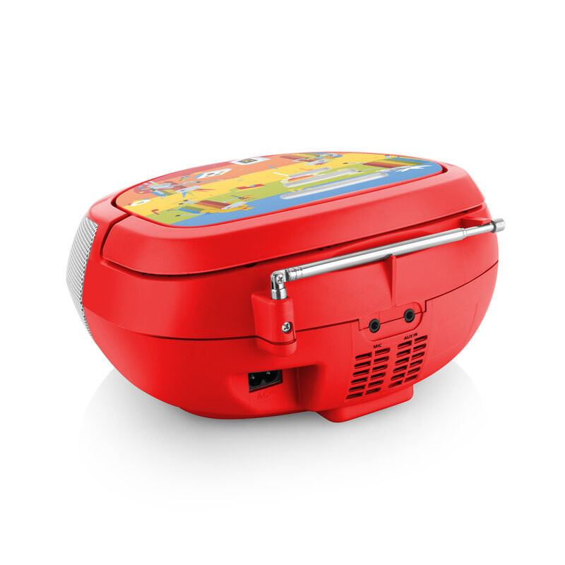 TV, Audio-Video si Foto - Portabile audio - Radio - Radio CD pentru copii GoGEN DECKO B, 2 x 0,8 W, Bluetooth, karaoke, microfon, MP 3, USB, AUX in, rosu - Infinity.ro