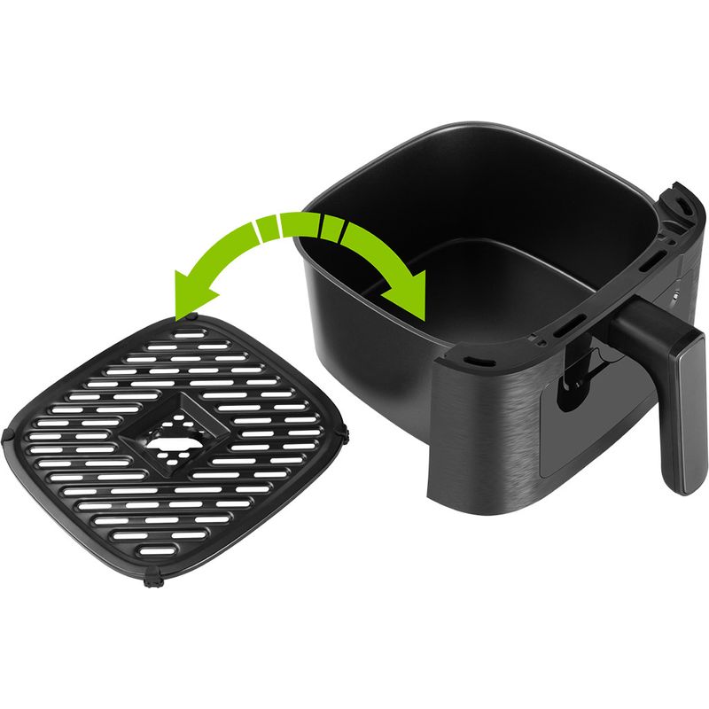 Electronice si Electrocasnice - Electrocasnice bucatarie - Aparate de gatit & desert - Friteuze - Friteuza cu aer cald ECG AF 5500 Crunchy, 5.5 L, 1350 W, control temperatura 80-200°C - Infinity.ro