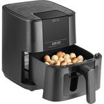 Electronice si Electrocasnice - Electrocasnice bucatarie - Aparate de gatit & desert - Friteuze - Friteuza cu aer cald ECG AF 5500 Crunchy, 5.5 L, 1350 W, control temperatura 80-200°C - Infinity.ro
