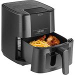 Electronice si Electrocasnice - Electrocasnice bucatarie - Aparate de gatit & desert - Friteuze - Friteuza cu aer cald ECG AF 5500 Crunchy, 5.5 L, 1350 W, control temperatura 80-200°C - Infinity.ro
