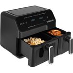 Electronice si Electrocasnice - Electrocasnice bucatarie - Aparate de gatit & desert - Friteuze - Friteuza dubla cu aer cald ECG AF 8300 Dual Fry, 5.2 + 3.1 litri, 2700 W, 8 programe, control temperatura 80-200°C - Infinity.ro