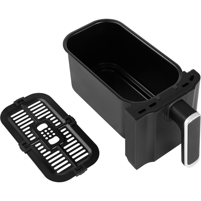 Electronice si Electrocasnice - Electrocasnice bucatarie - Aparate de gatit & desert - Friteuze - Friteuza dubla cu aer cald ECG AF 8300 Dual Fry, 5.2 + 3.1 litri, 2700 W, 8 programe, control temperatura 80-200°C - Infinity.ro