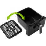 Electronice si Electrocasnice - Electrocasnice bucatarie - Aparate de gatit & desert - Friteuze - Friteuza dubla cu aer cald ECG AF 8300 Dual Fry, 5.2 + 3.1 litri, 2700 W, 8 programe, control temperatura 80-200°C - Infinity.ro