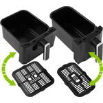 Electronice si Electrocasnice - Electrocasnice bucatarie - Aparate de gatit & desert - Friteuze - Friteuza dubla cu aer cald ECG AF 8300 Dual Fry, 5.2 + 3.1 litri, 2700 W, 8 programe, control temperatura 80-200°C - Infinity.ro