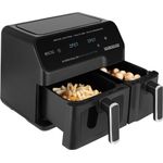 Electronice si Electrocasnice - Electrocasnice bucatarie - Aparate de gatit & desert - Friteuze - Friteuza dubla cu aer cald ECG AF 8300 Dual Fry, 5.2 + 3.1 litri, 2700 W, 8 programe, control temperatura 80-200°C - Infinity.ro