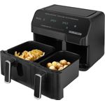 Electronice si Electrocasnice - Electrocasnice bucatarie - Aparate de gatit & desert - Friteuze - Friteuza dubla cu aer cald ECG AF 8300 Dual Fry, 5.2 + 3.1 litri, 2700 W, 8 programe, control temperatura 80-200°C - Infinity.ro