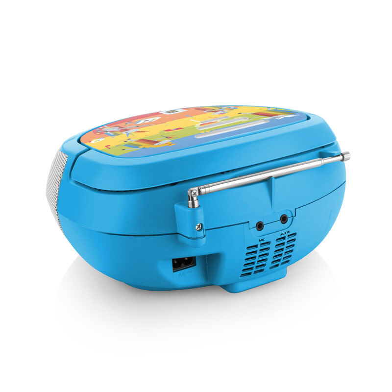 TV, Audio-Video si Foto - Portabile audio - Radio - Radio CD pentru copii GoGEN DECKO B, 2 x 0,8 W, Bluetooth, karaoke, microfon, MP 3, USB, AUX in, albastru - Infinity.ro