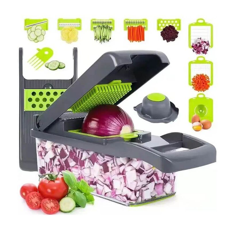 Casa si Gradina - Bucatarie si vesela - Ustensile bucatarie - Razatori si curatatoare - Razatoare reglabila, multifunctionala pentru legume si fructe 12 IN 1 - Infinity.ro