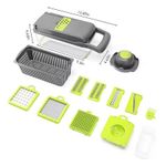 Casa si Gradina - Bucatarie si vesela - Ustensile bucatarie - Razatori si curatatoare - Razatoare reglabila, multifunctionala pentru legume si fructe 12 IN 1 - Infinity.ro