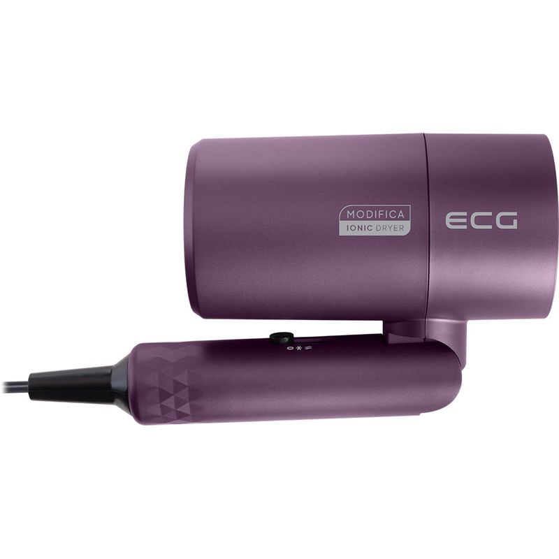 Ingrijire personala si Cosmetice - Aparate & accesorii ingrijire personala - Hair styling - Uscatoare de par - Uscator de par cu ionizare ECG Modifica Chiara, 1600 W, 2 niveluri de temperatura, concentrator, violet - Infinity.ro