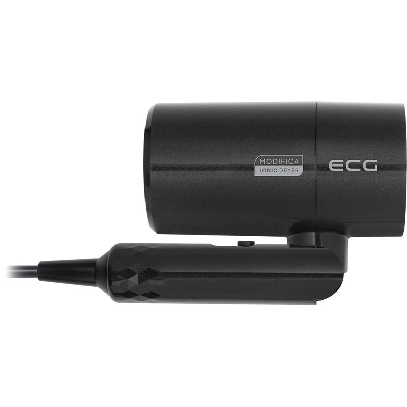 Ingrijire personala si Cosmetice - Aparate & accesorii ingrijire personala - Hair styling - Uscatoare de par - Uscator de par cu ionizare ECG Modifica Nera, 1600 W, 2 niveluri de temperatura, concentrator, negru - Infinity.ro
