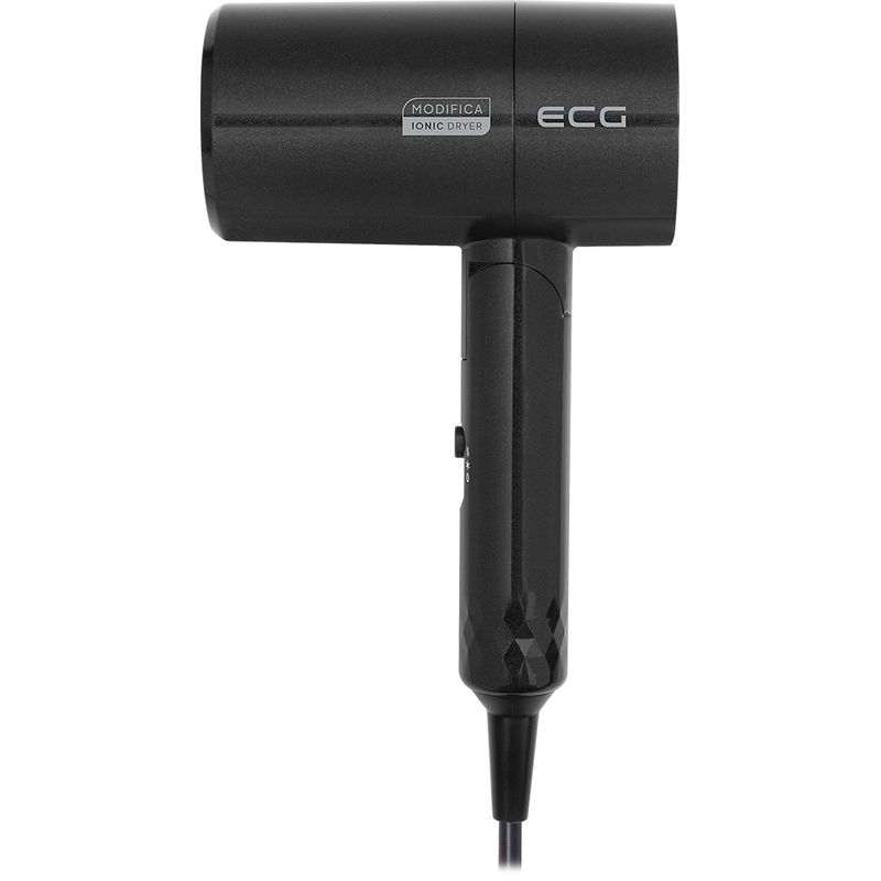 Ingrijire personala si Cosmetice - Aparate & accesorii ingrijire personala - Hair styling - Uscatoare de par - Uscator de par cu ionizare ECG Modifica Nera, 1600 W, 2 niveluri de temperatura, concentrator, negru - Infinity.ro