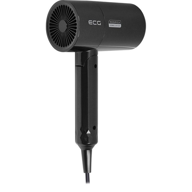 Ingrijire personala si Cosmetice - Aparate & accesorii ingrijire personala - Hair styling - Uscatoare de par - Uscator de par cu ionizare ECG Modifica Nera, 1600 W, 2 niveluri de temperatura, concentrator, negru - Infinity.ro