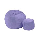 Casa si Gradina - Mobilier - Scaune si fotolii - Fotolii - Set Fotoliu Matusalem cu Otoman (suport picioare), material textil, Lavanda - Infinity.ro