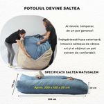 Casa si Gradina - Mobilier - Scaune si fotolii - Fotolii - Set Fotoliu Matusalem cu Otoman (suport picioare) si perna, material textil, Maro deschis - Infinity.ro