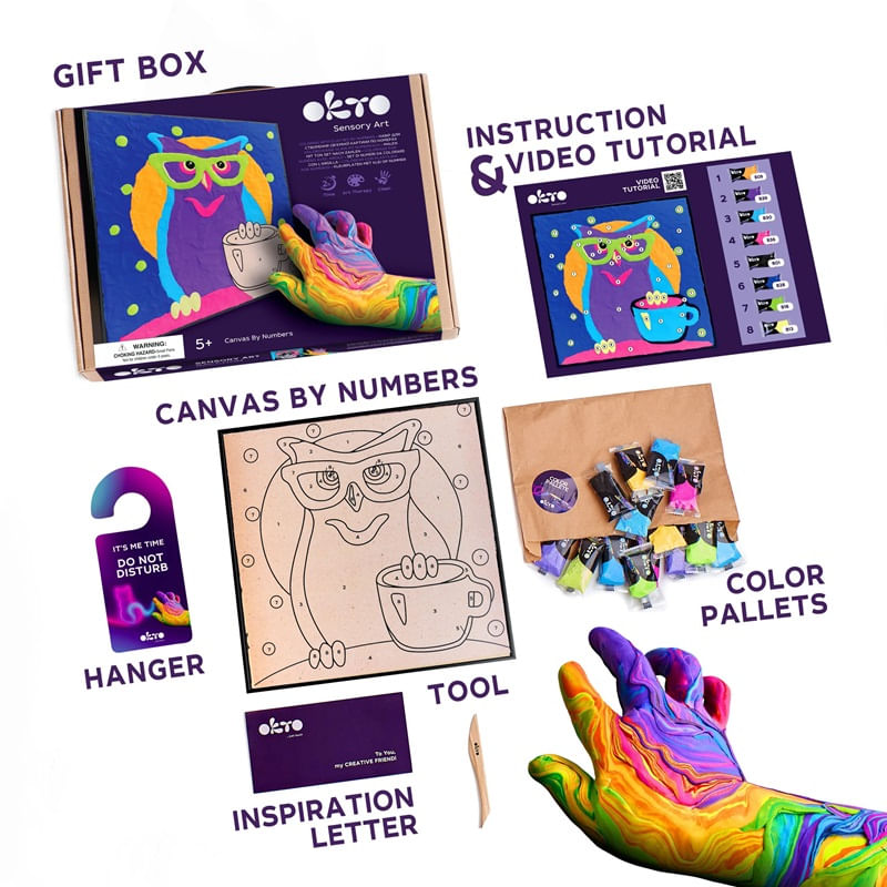 Carti si Birotica - Rechizite - Plastilina - Set pictura cu argila usoara, 29*29 cm - Owl - Infinity.ro