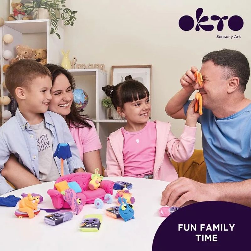 Carti si Birotica - Rechizite - Plastilina - Set de Creatie Air Clay, Okto, 18 culori - Infinity.ro