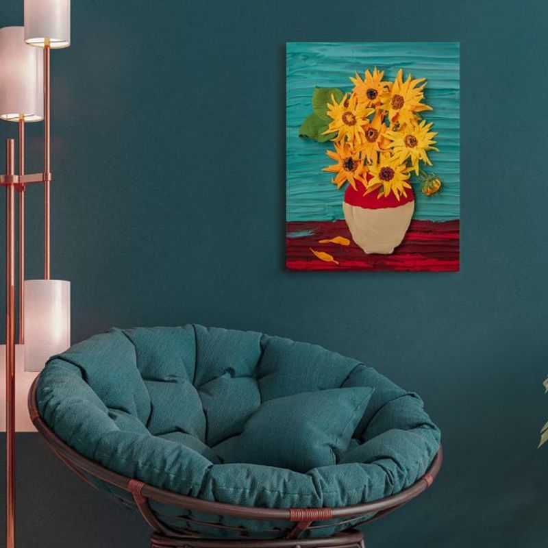 Carti si Birotica - Rechizite - Plastilina - Set pictura 3D cu argila usoara, 30*40cm - Sunflowers - Infinity.ro