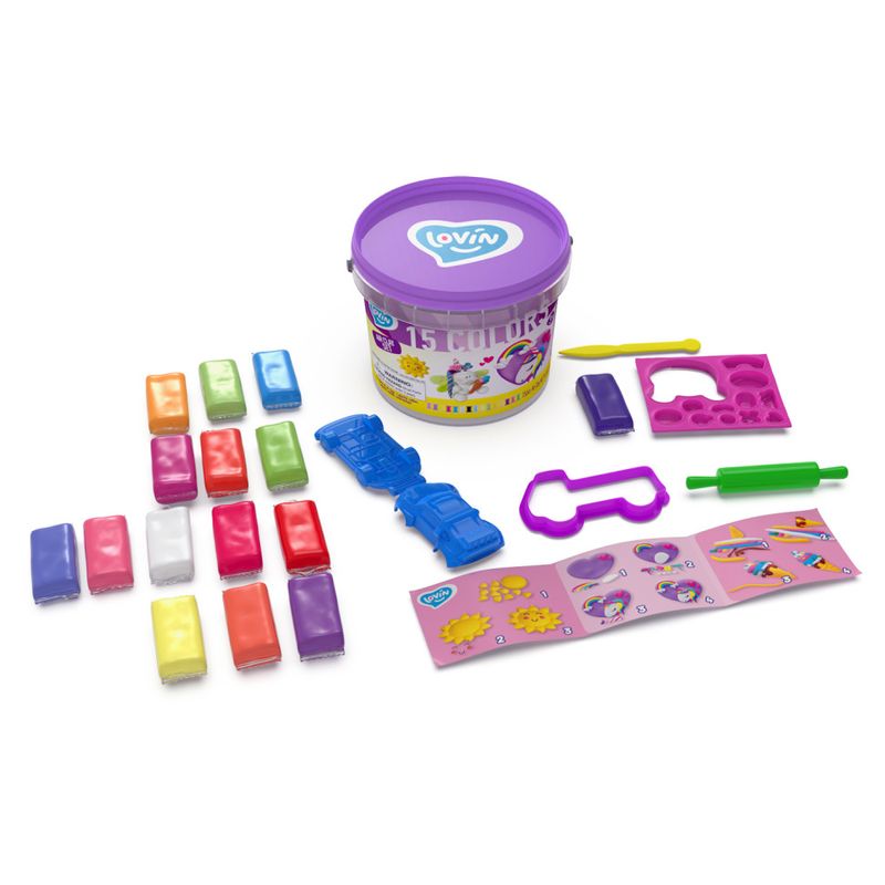 Carti si Birotica - Rechizite - Plastilina - Set de creatie cu argila usoara, LovinDo, Magic Creatures - Infinity.ro