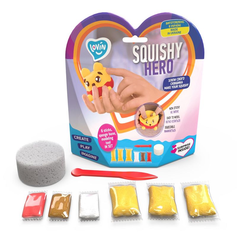 Carti si Birotica - Rechizite - Plastilina - Set Air Clay cu argila usoara pentru modelaj Lovin - 6 culori - Squishy Hero - Squiny Pooh - Infinity.ro