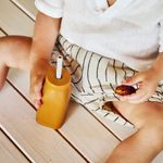 Jucarii, Copii si Bebe - Hrana si alaptare - Biberoane, suzete si accesorii hranire - Cani, pahare si accesorii bebe - Sticla cu pai din silicon, Minikoioi - Aqua Green - Infinity.ro