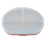 Jucarii, Copii si Bebe - Hrana si alaptare - Biberoane, suzete si accesorii hranire - Articole hranire bebelusi - Farfurie compartimentata din silicon cu ventuza si capac, AppeKids - Old Rose - Infinity.ro