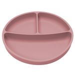 Jucarii, Copii si Bebe - Hrana si alaptare - Biberoane, suzete si accesorii hranire - Articole hranire bebelusi - Farfurie compartimentata din silicon cu ventuza, AppeKids - Old Rose - Infinity.ro
