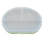 Jucarii, Copii si Bebe - Hrana si alaptare - Biberoane, suzete si accesorii hranire - Articole hranire bebelusi - Farfurie compartimentata din silicon cu ventuza si capac, AppeKids - Raw Green - Infinity.ro