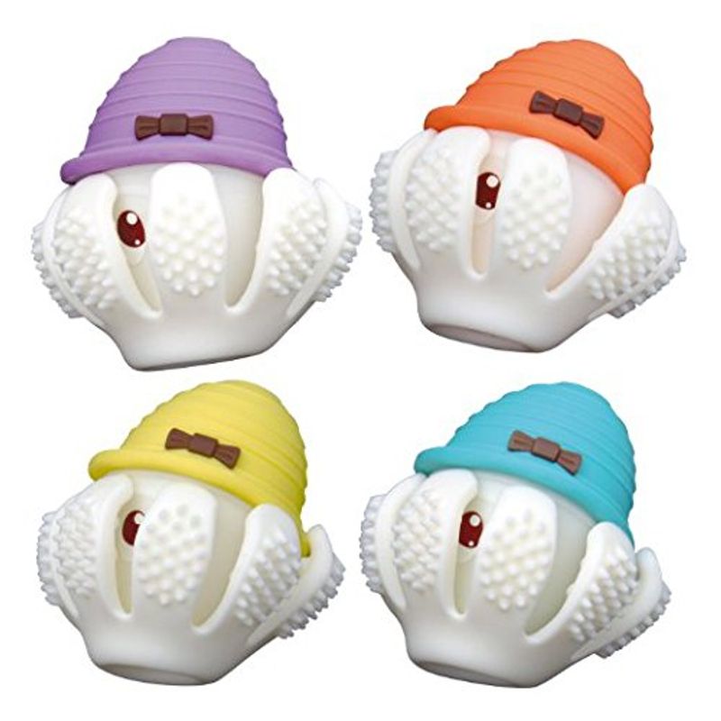 Jucarii, Copii si Bebe - Jucarii si jocuri - Jucarii bebelusi - Jucarii pentru dentitie - INEL GINGIVAL DIN SILICON, MOMBELLA - OCTOPUS ROZ - Infinity.ro