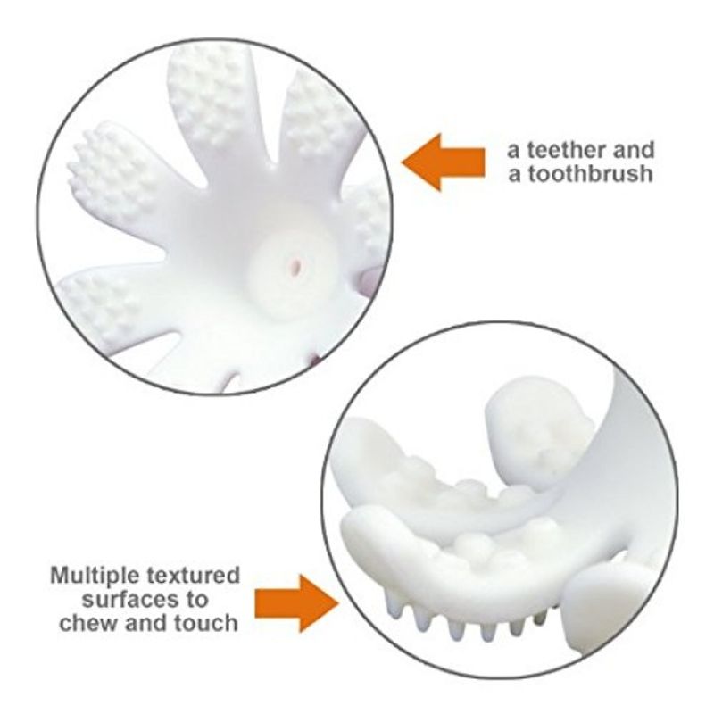 Jucarii, Copii si Bebe - Jucarii si jocuri - Jucarii bebelusi - Jucarii pentru dentitie - INEL GINGIVAL DIN SILICON, MOMBELLA - OCTOPUS ROZ - Infinity.ro