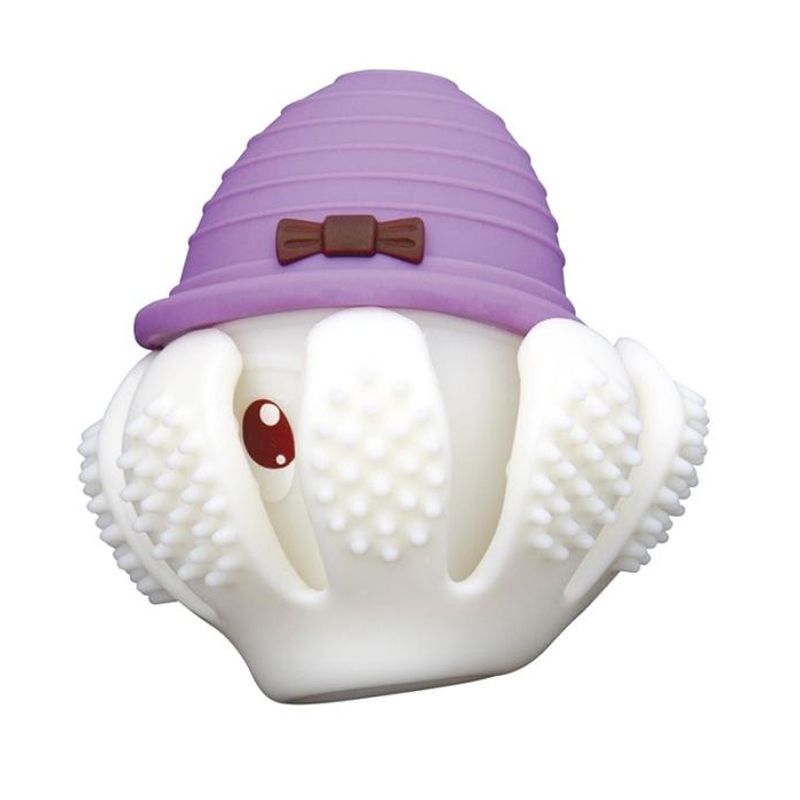 Jucarii, Copii si Bebe - Jucarii si jocuri - Jucarii bebelusi - Jucarii pentru dentitie - INEL GINGIVAL DIN SILICON, MOMBELLA - OCTOPUS MOV - Infinity.ro