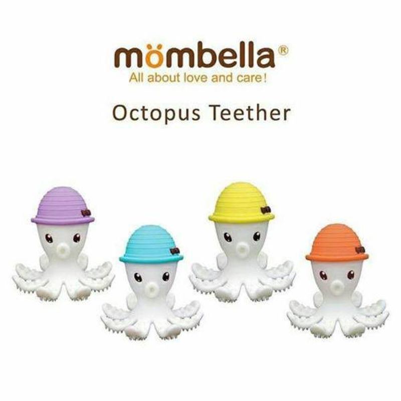 Jucarii, Copii si Bebe - Jucarii si jocuri - Jucarii bebelusi - Jucarii pentru dentitie - INEL GINGIVAL DIN SILICON, MOMBELLA - OCTOPUS MOV - Infinity.ro
