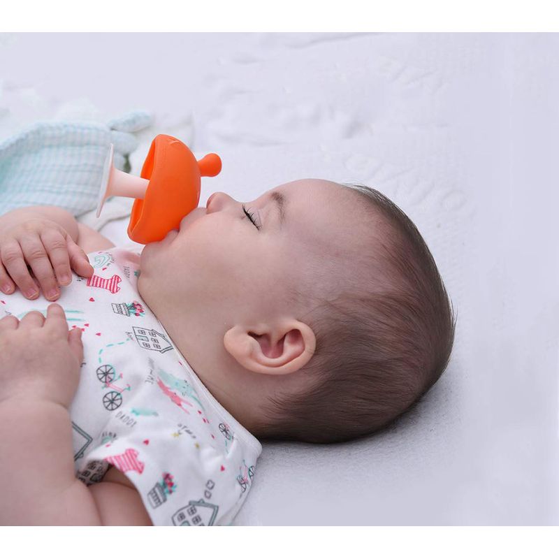 Jucarii, Copii si Bebe - Jucarii si jocuri - Jucarii bebelusi - Jucarii pentru dentitie - Inel Gingival Din Silicon, Mombella, CIupercuta Red - Infinity.ro