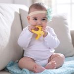 Jucarii, Copii si Bebe - Jucarii si jocuri - Jucarii bebelusi - Jucarii pentru dentitie - INEL GINGIVAL DIN SILICON, MOMBELLA - RATUSCA VESELA - Infinity.ro